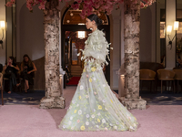 A model walks the runway at the Nardos show during September 2024 New York Fashion Week at Daniel in New York, New York, USA, on September 9...