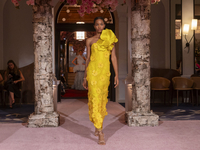 A model walks the runway at the Nardos show during September 2024 New York Fashion Week at Daniel in New York, New York, USA, on September 9...