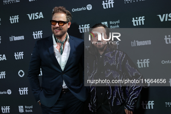 Trevor Gureckis and Jay Wadley attend the premiere of ''The Friend'' during the 2024 Toronto International Film Festival at Roy Thomson Hall...