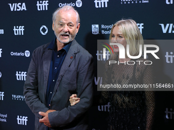 Naomi Watts (R) and Bill Murray (L) attend the premiere of 'The Friend' during the 2024 Toronto International Film Festival at Roy Thomson H...