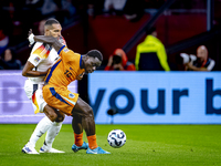 Germany defender Jonathan Tah and Netherlands forward Brian Brobbey during the match between the Netherlands and Germany at the Johan Cruijf...