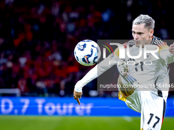 Germany midfielder Florian Wirtz plays during the match between the Netherlands and Germany at the Johan Cruijff ArenA for the UEFA Nations...