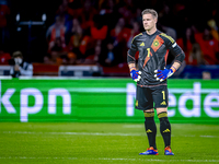 Germany goalkeeper Marc-Andre ter Stegen plays during the match between the Netherlands and Germany at the Johan Cruijff ArenA for the UEFA...