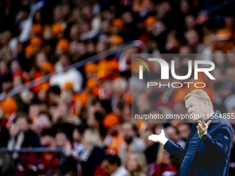 Netherlands trainer Ronald Koeman is present during the match between the Netherlands and Germany at the Johan Cruijff ArenA for the UEFA Na...