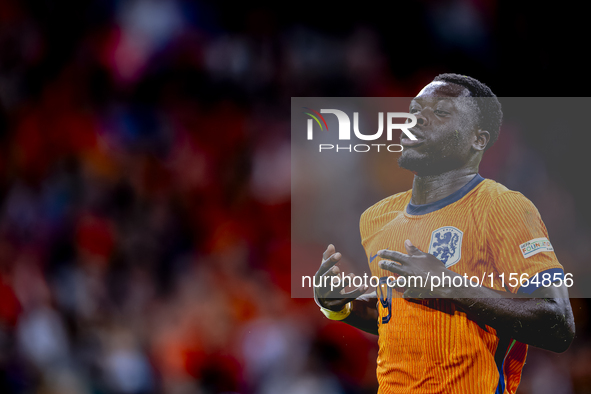 Netherlands forward Brian Brobbey plays during the match between the Netherlands and Germany at the Johan Cruijff ArenA for the UEFA Nations...