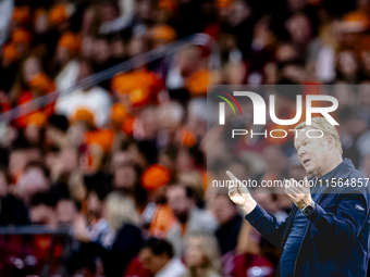 Netherlands trainer Ronald Koeman is present during the match between the Netherlands and Germany at the Johan Cruijff ArenA for the UEFA Na...