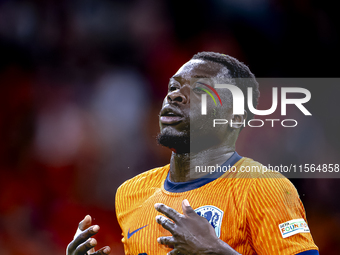 Netherlands forward Brian Brobbey plays during the match between the Netherlands and Germany at the Johan Cruijff ArenA for the UEFA Nations...