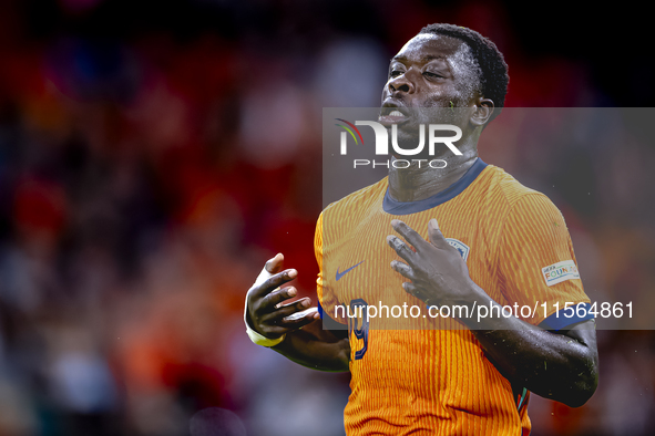 Netherlands forward Brian Brobbey plays during the match between the Netherlands and Germany at the Johan Cruijff ArenA for the UEFA Nations...