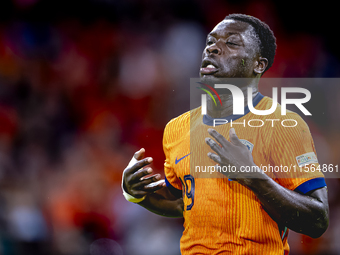 Netherlands forward Brian Brobbey plays during the match between the Netherlands and Germany at the Johan Cruijff ArenA for the UEFA Nations...