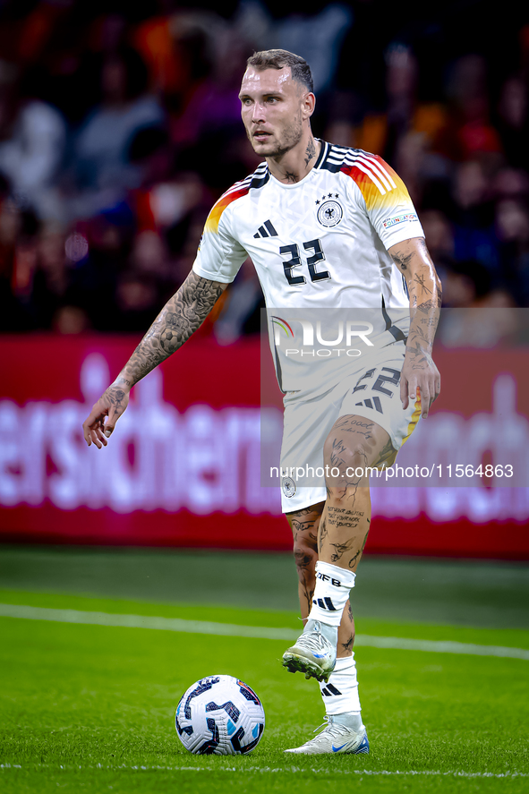 Germany defender David Raum during the match between the Netherlands and Germany at the Johan Cruijff ArenA for the UEFA Nations League, Lea...