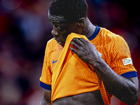 Netherlands forward Brian Brobbey plays during the match between the Netherlands and Germany at the Johan Cruijff ArenA for the UEFA Nations...