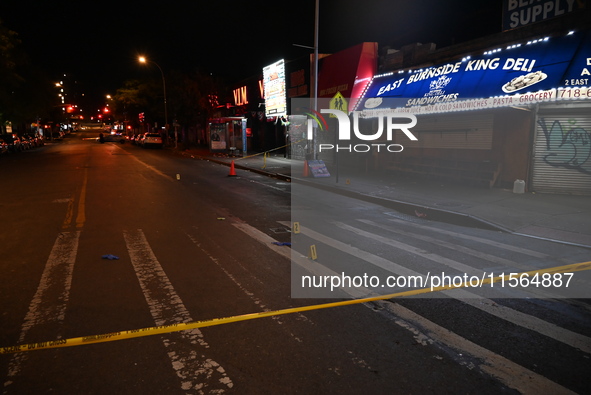 A 35-year-old man identified as Juan Lluverez is wounded multiple times and killed in a shooting in Bronx, New York, United States, on Septe...