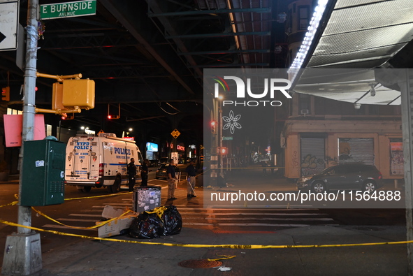 A 35-year-old man identified as Juan Lluverez is wounded multiple times and killed in a shooting in Bronx, New York, United States, on Septe...