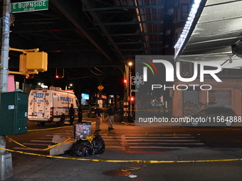 A 35-year-old man identified as Juan Lluverez is wounded multiple times and killed in a shooting in Bronx, New York, United States, on Septe...