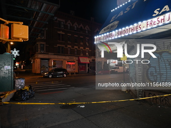 A 35-year-old man identified as Juan Lluverez is wounded multiple times and killed in a shooting in Bronx, New York, United States, on Septe...