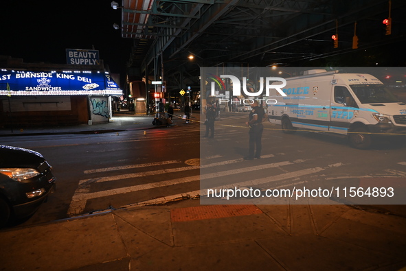 A 35-year-old man identified as Juan Lluverez is wounded multiple times and killed in a shooting in Bronx, New York, United States, on Septe...