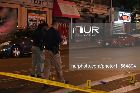 A 35-year-old man identified as Juan Lluverez is wounded multiple times and killed in a shooting in Bronx, New York, United States, on Septe...