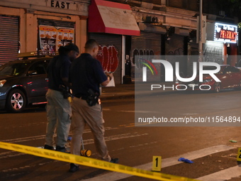 A 35-year-old man identified as Juan Lluverez is wounded multiple times and killed in a shooting in Bronx, New York, United States, on Septe...