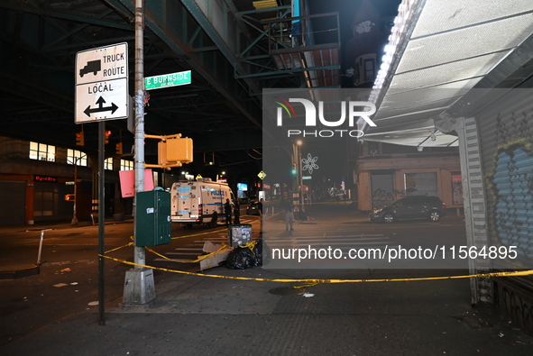 A 35-year-old man identified as Juan Lluverez is wounded multiple times and killed in a shooting in Bronx, New York, United States, on Septe...