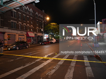 A 35-year-old man identified as Juan Lluverez is wounded multiple times and killed in a shooting in Bronx, New York, United States, on Septe...