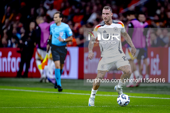 Germany defender David Raum during the match between the Netherlands and Germany at the Johan Cruijff ArenA for the UEFA Nations League, Lea...