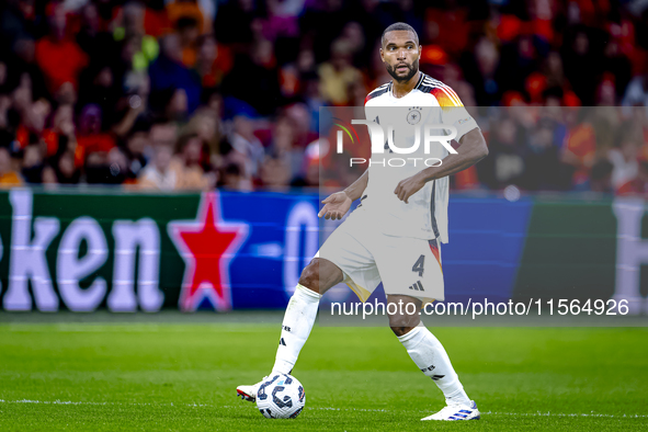 Germany defender Jonathan Tah plays during the match between the Netherlands and Germany at the Johan Cruijff ArenA for the UEFA Nations Lea...