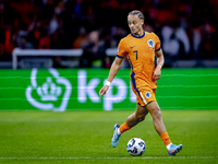 Netherlands midfielder Xavi Simons plays during the match between the Netherlands and Germany at the Johan Cruijff ArenA for the UEFA Nation...