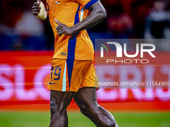 Netherlands forward Brian Brobbey plays during the match between the Netherlands and Germany at the Johan Cruijff ArenA for the UEFA Nations...