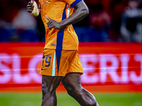 Netherlands forward Brian Brobbey plays during the match between the Netherlands and Germany at the Johan Cruijff ArenA for the UEFA Nations...