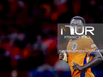 Netherlands forward Brian Brobbey plays during the match between the Netherlands and Germany at the Johan Cruijff ArenA for the UEFA Nations...