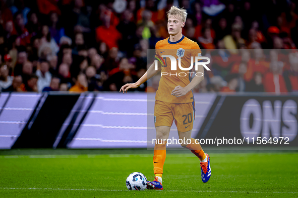 Netherlands defender Jan-Paul van Hecke plays during the match between the Netherlands and Germany at the Johan Cruijff ArenA for the UEFA N...