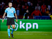 Referee Davide Massa officiates the match between the Netherlands and Germany at the Johan Cruijff ArenA for the UEFA Nations League, League...