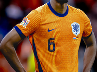 Netherlands midfielder Ryan Gravenberch plays during the match between the Netherlands and Germany at the Johan Cruijff ArenA for the UEFA N...