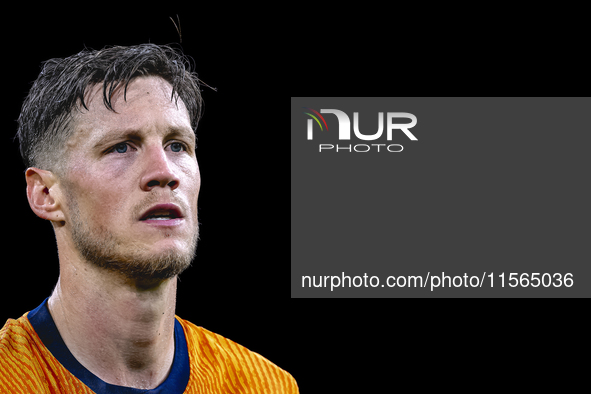 Netherlands forwarder Wout Weghorst plays during the match between the Netherlands and Germany at the Johan Cruijff ArenA for the UEFA Natio...