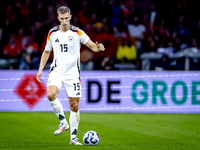 Germany defender Nico Schlotterbeck plays during the match between the Netherlands and Germany at the Johan Cruijff ArenA for the UEFA Natio...