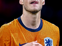 Netherlands forwarder Wout Weghorst plays during the match between the Netherlands and Germany at the Johan Cruijff ArenA for the UEFA Natio...