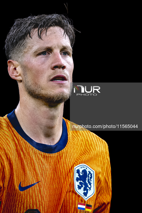 Netherlands forwarder Wout Weghorst plays during the match between the Netherlands and Germany at the Johan Cruijff ArenA for the UEFA Natio...