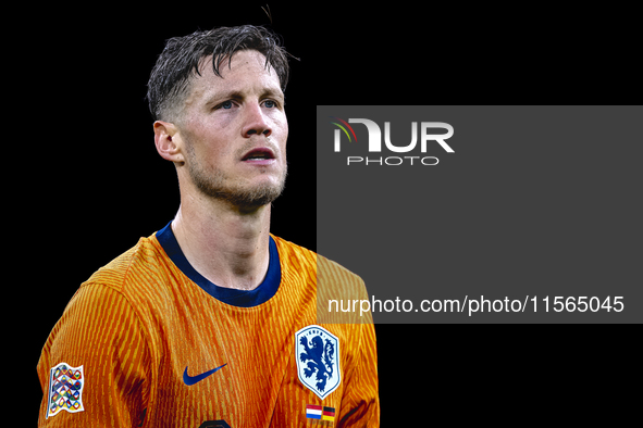 Netherlands forwarder Wout Weghorst plays during the match between the Netherlands and Germany at the Johan Cruijff ArenA for the UEFA Natio...