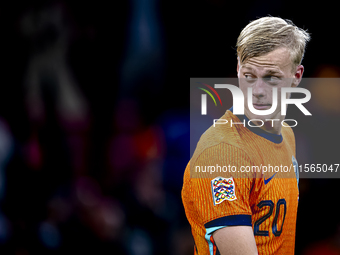 Netherlands defender Jan-Paul van Hecke plays during the match between the Netherlands and Germany at the Johan Cruijff ArenA for the UEFA N...