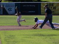 The Yolo High Wheelers (14) beat the Oakland Ballers (4) in game 1 (round 1) of the Pioneer Baseball League's playoffs in Davis, Calif., on...