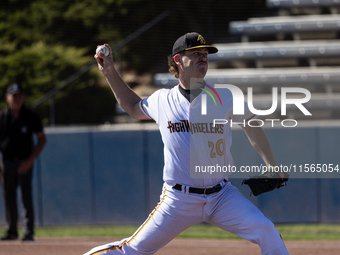 The Yolo High Wheelers (14) beat the Oakland Ballers (4) in game 1 (round 1) of the Pioneer Baseball League's playoffs in Davis, Calif., on...