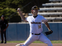 The Yolo High Wheelers (14) beat the Oakland Ballers (4) in game 1 (round 1) of the Pioneer Baseball League's playoffs in Davis, Calif., on...