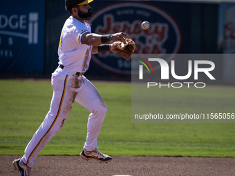 The Yolo High Wheelers (14) beat the Oakland Ballers (4) in game 1 (round 1) of the Pioneer Baseball League's playoffs in Davis, Calif., on...