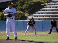 The Yolo High Wheelers (14) beat the Oakland Ballers (4) in game 1 (round 1) of the Pioneer Baseball League's playoffs in Davis, Calif., on...