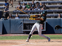 The Yolo High Wheelers (14) beat the Oakland Ballers (4) in game 1 (round 1) of the Pioneer Baseball League's playoffs in Davis, Calif., on...