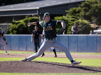 The Yolo High Wheelers (14) beat the Oakland Ballers (4) in game 1 (round 1) of the Pioneer Baseball League's playoffs in Davis, Calif., on...