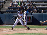 The Yolo High Wheelers (14) beat the Oakland Ballers (4) in game 1 (round 1) of the Pioneer Baseball League's playoffs in Davis, Calif., on...