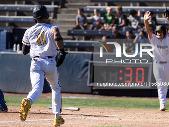 The Yolo High Wheelers (14) beat the Oakland Ballers (4) in game 1 (round 1) of the Pioneer Baseball League's playoffs in Davis, Calif., on...