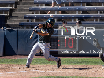 The Yolo High Wheelers (14) beat the Oakland Ballers (4) in game 1 (round 1) of the Pioneer Baseball League's playoffs in Davis, Calif., on...