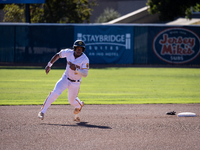 The Yolo High Wheelers (14) beat the Oakland Ballers (4) in game 1 (round 1) of the Pioneer Baseball League's playoffs in Davis, Calif., on...